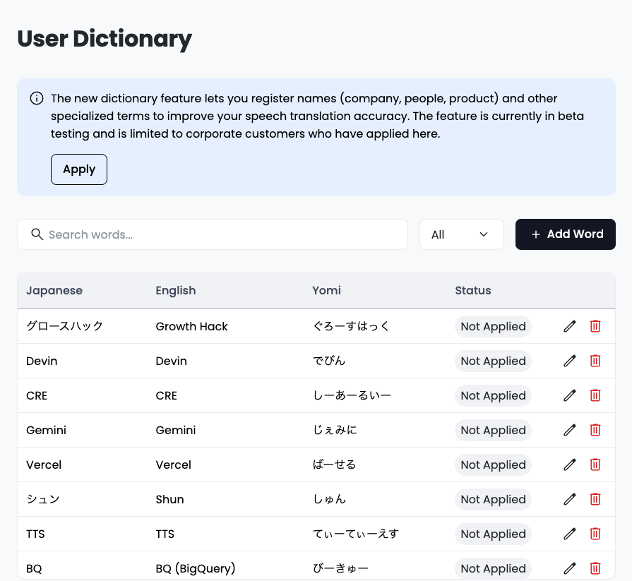 Dictionary page