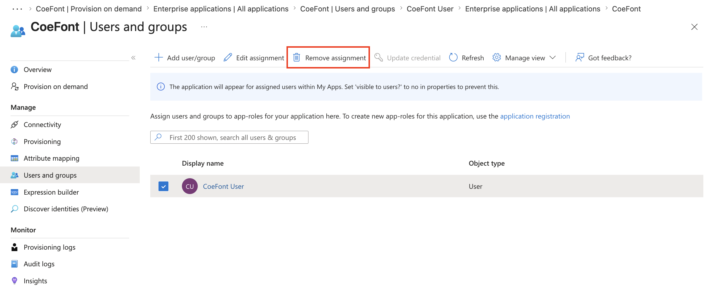 Entra ID Remove User