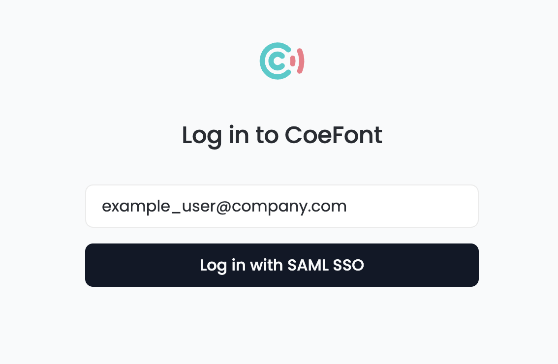 Email address input screen