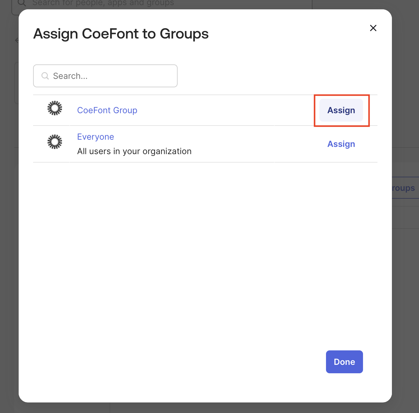 Okta assign users