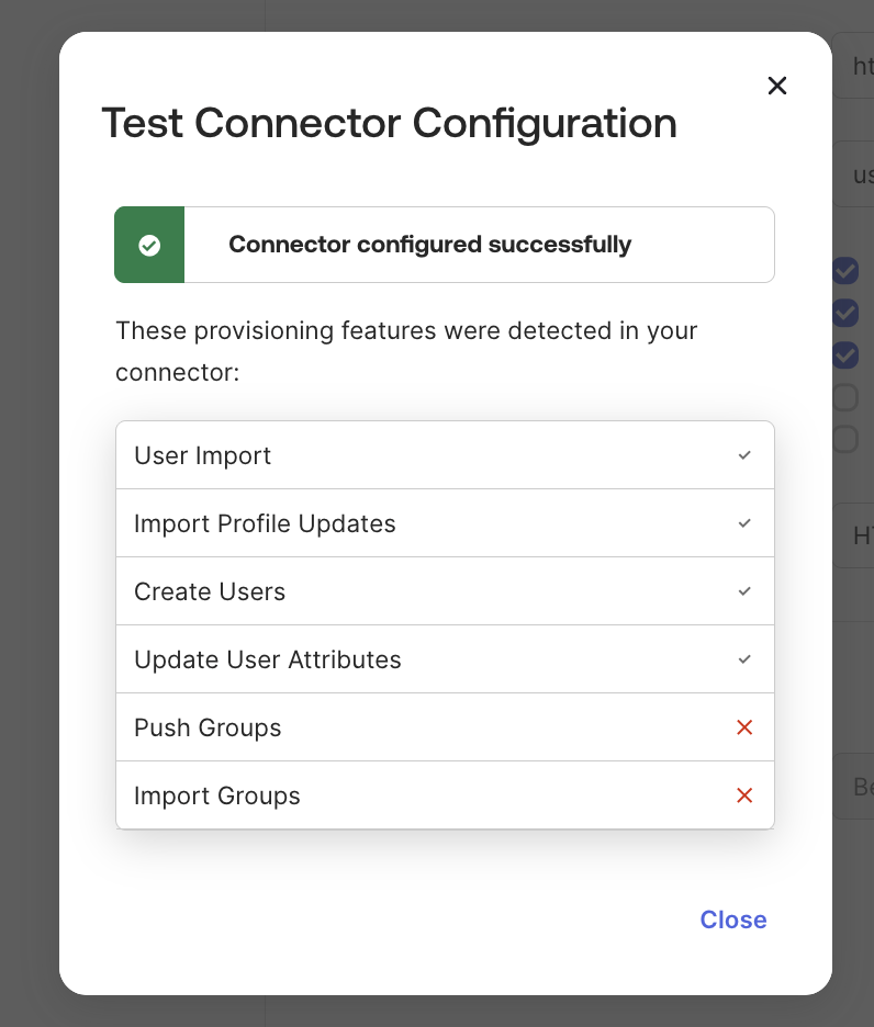 Okta Connector Configuration Test