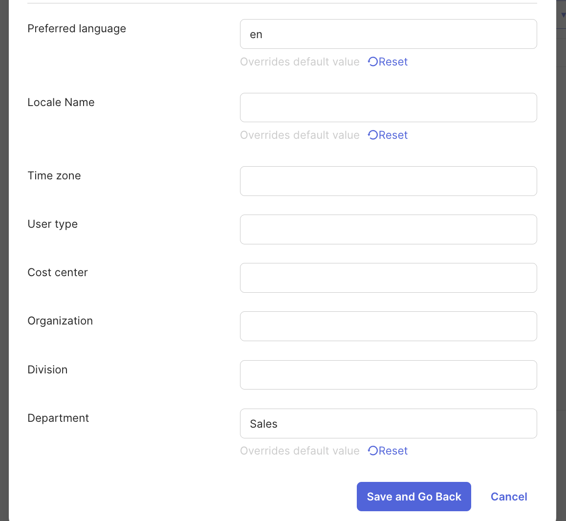 Attributes sent from Okta to CoeFont Interpreter