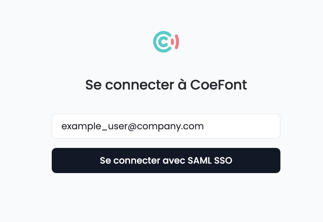 Écran de saisie de l'adresse e-mail