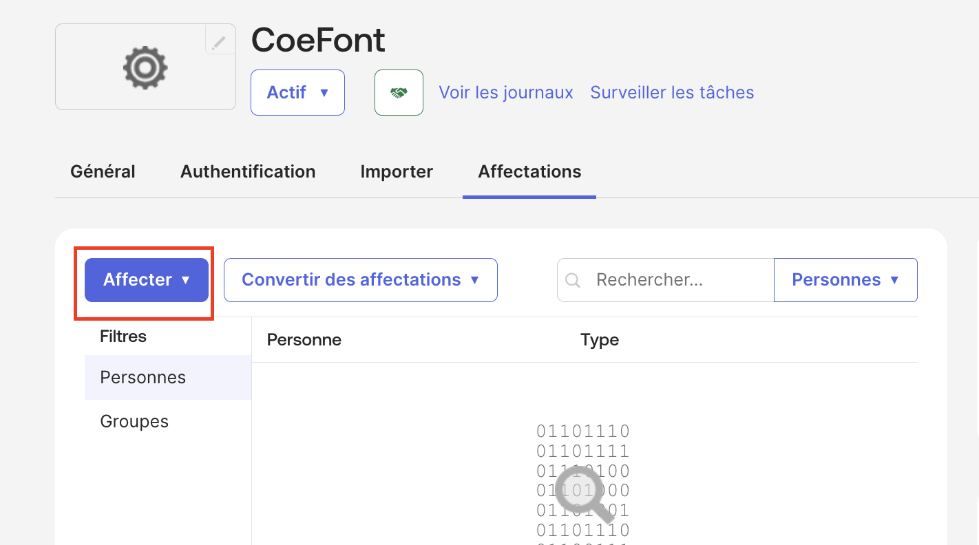 Okta cliquer sur Attribuer
