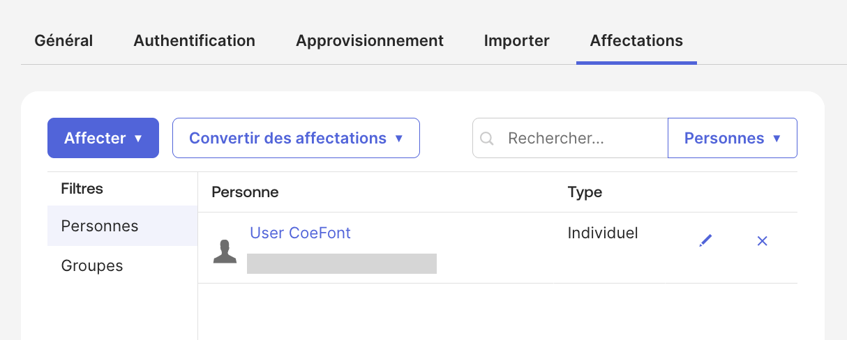 Ajout d'utilisateur Okta