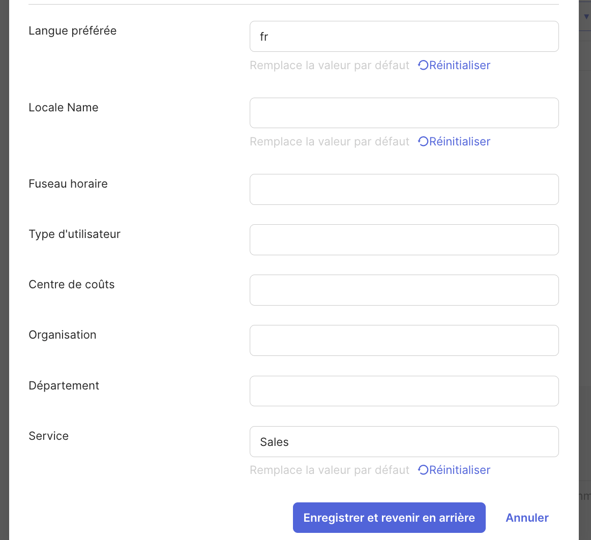 Attributs envoyés d'Okta vers CoeFont Interpreter